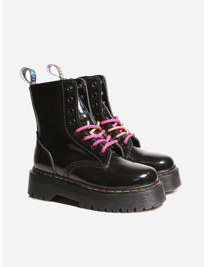 MARTITO EDZIE BRITISH STYLE CHUNKY SOLE EIGHT HOLES HIGH TOP BOOTS Biker Western Boots