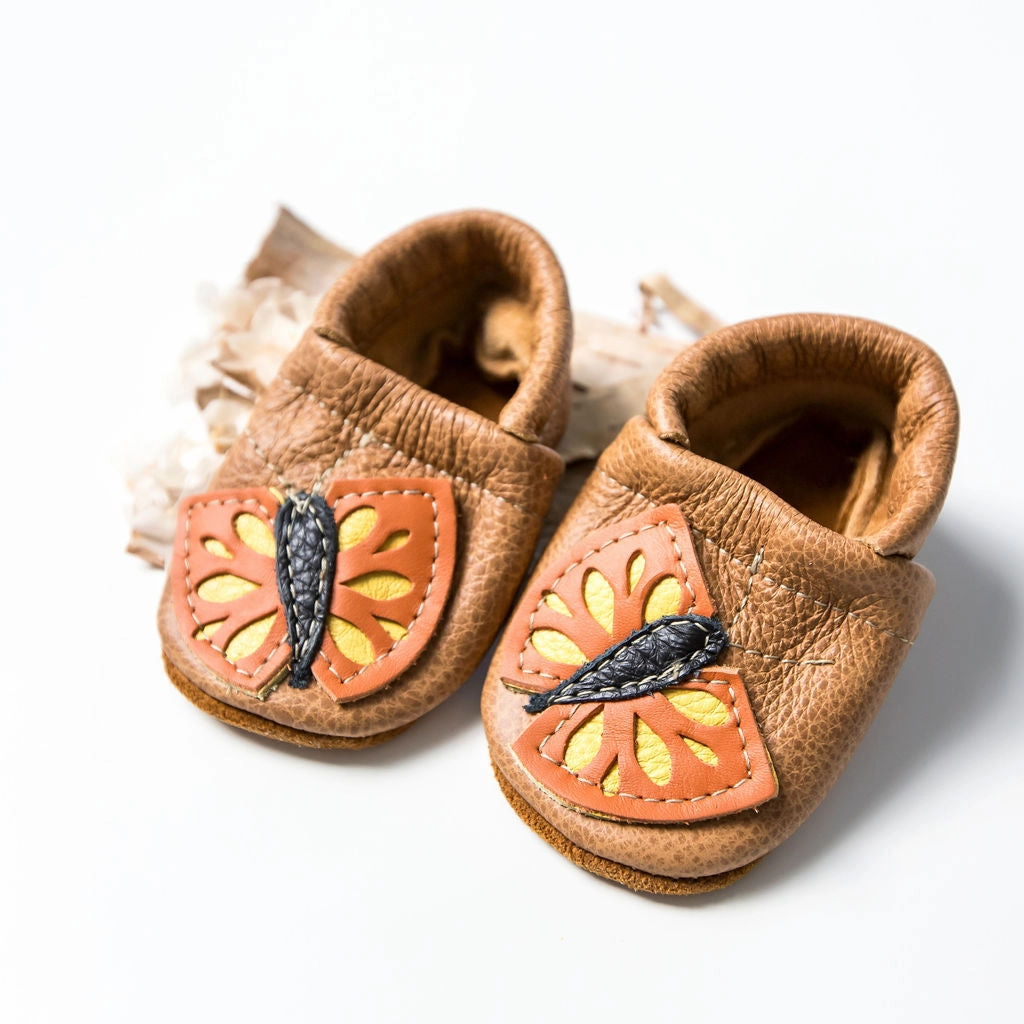 Heels High Quotes Sahara Butterflies // Cute Critters Leather Shoes Baby and Toddler