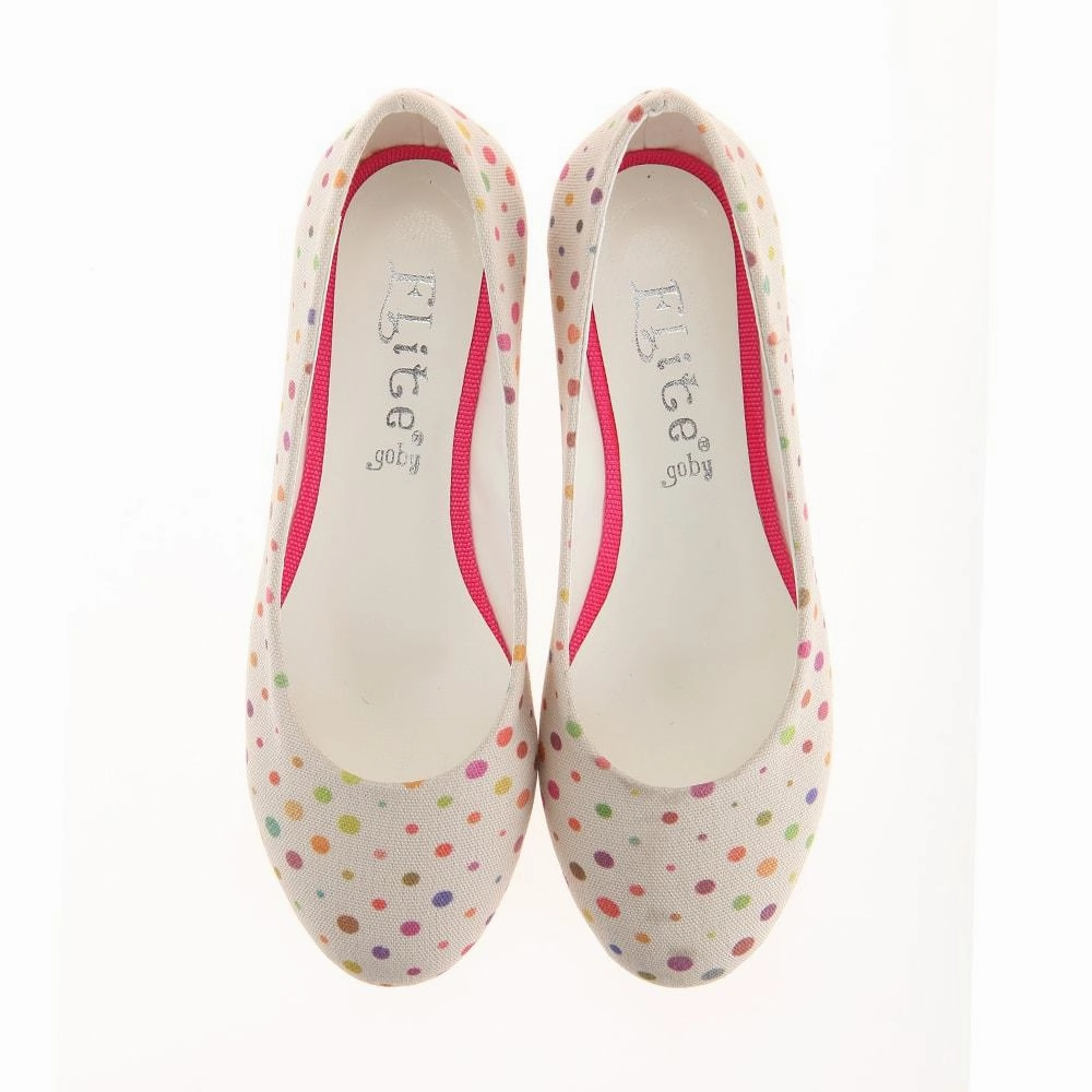 Spotted Ballerinas Shoes 1138 Chic Fit
