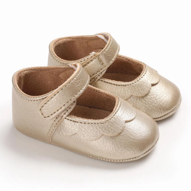 Solid Velcro Design Children Shoes for Baby Girl Asics Trail Running Shoes