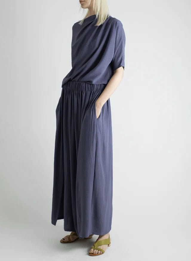 Pro Wedge Work Boots Meg Abstraction Cowl Top (Lilac)