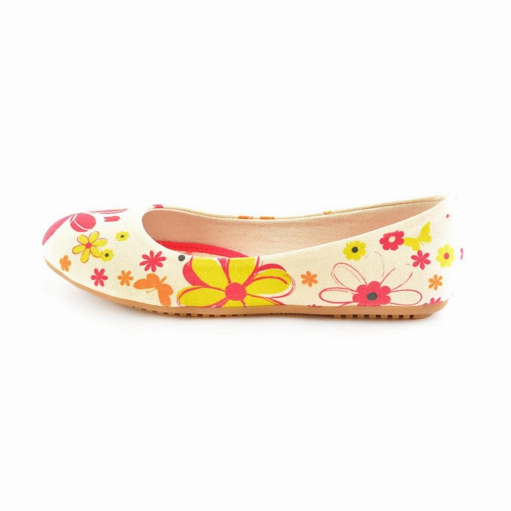 Flowers Ballerinas Shoes 1110 Comfort Fit Digital Run