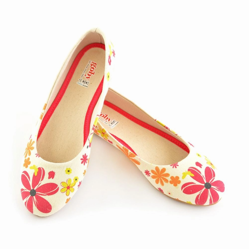 Flowers Ballerinas Shoes 1110 Business Mode