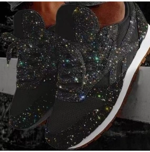 2022 autumn luxury shoes women designers sneakers flat lace-up platform for women breathable mesh glitter sneakers Flat Shoes Size 2