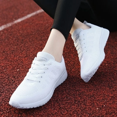 Top Shoes For Flat Feet 2022 autumn luxury shoes women designers sneakers flat lace-up platform for women breathable mesh glitter sneakers