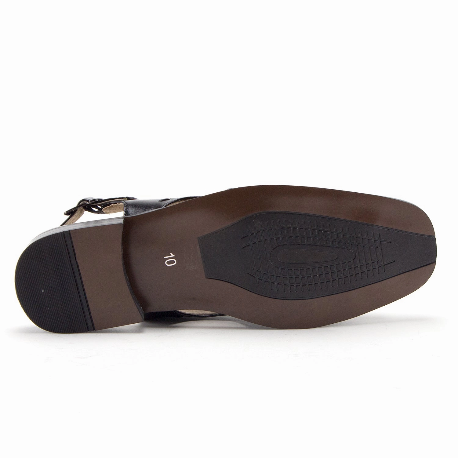 Sandals Membership Men's 33225 Leather Lined Sling Back Covered Toe Dress Sandals