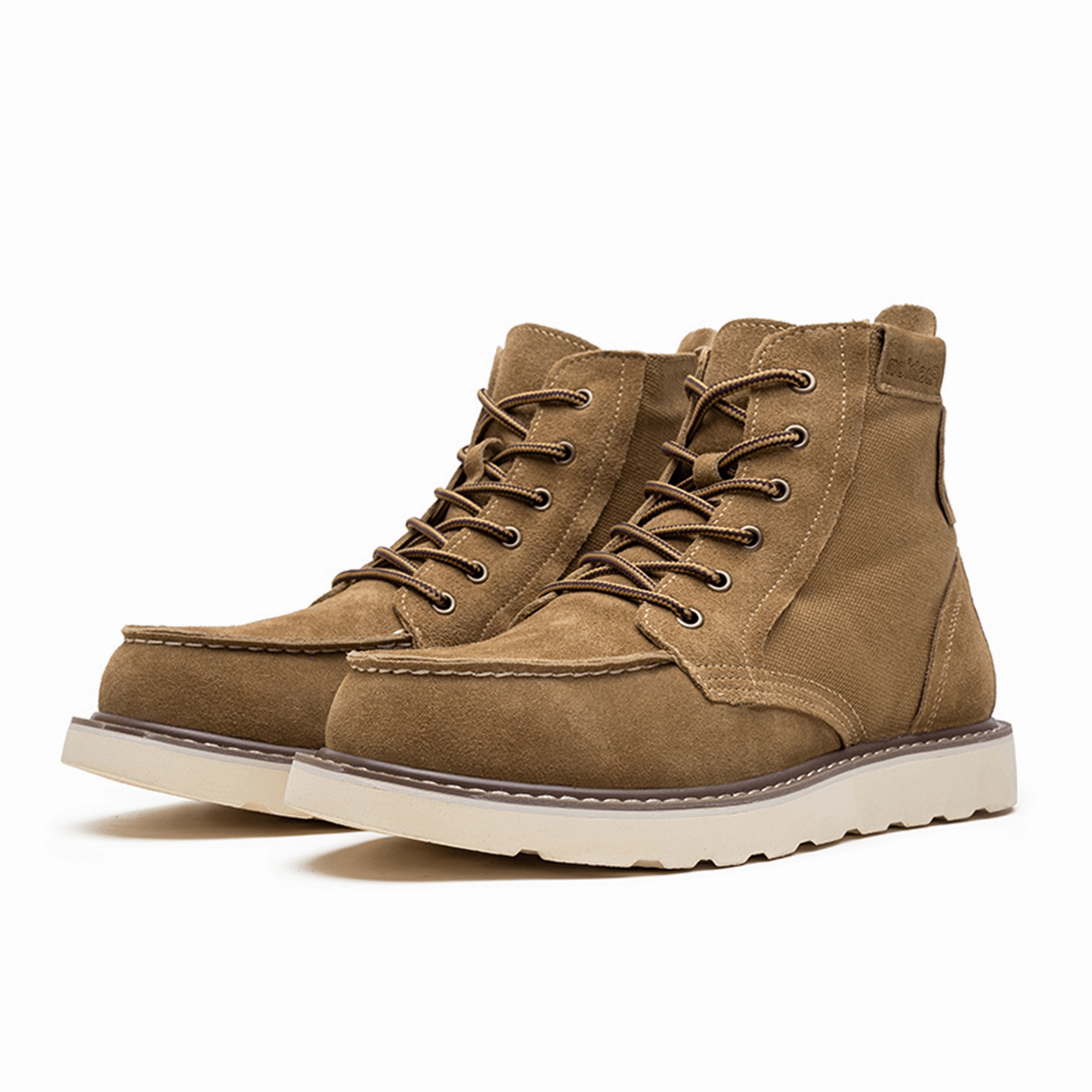 Groundbreaker Pull-on Work Boots Men's 6" Moc-Toe Wedge Boots - Heritage Suede | C003