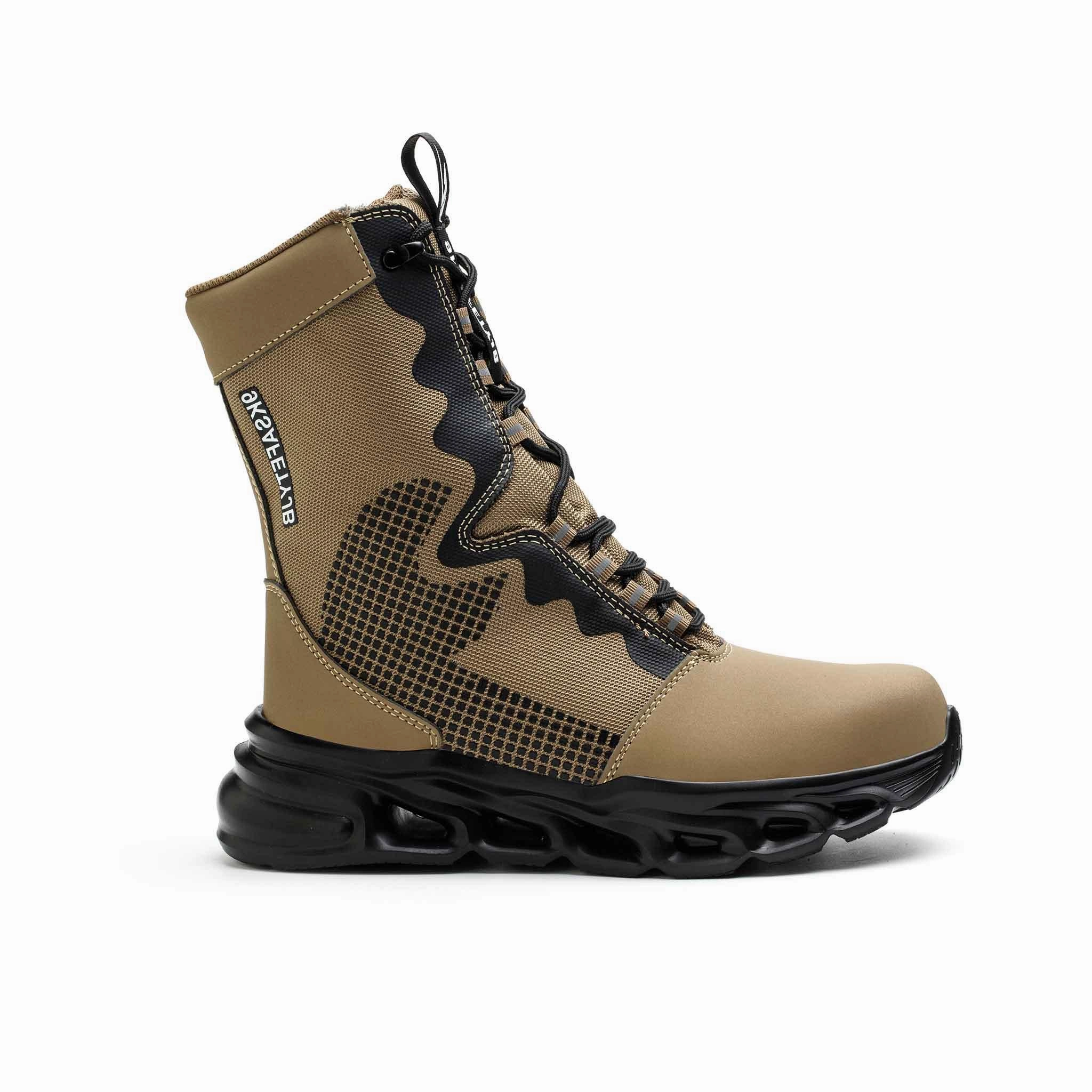 Best Work Boots For Muddy Conditions Men's 8-Inch Waterproof Steel Toe Work Boots - Slip-Resistant & Durable | B307