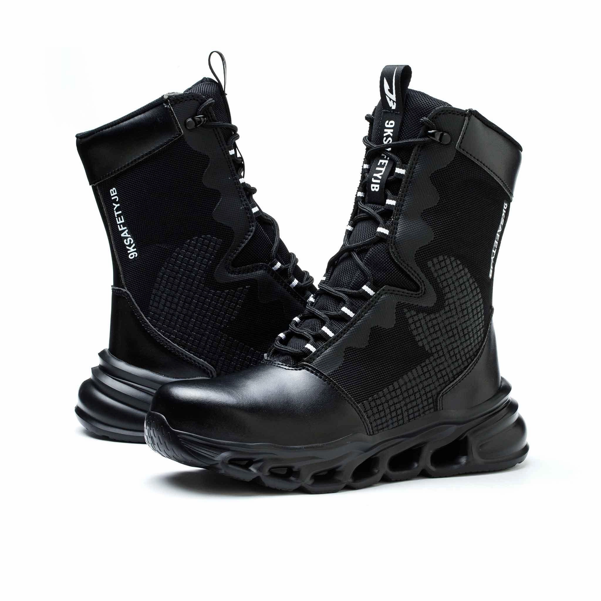 Men's 8-Inch Waterproof Steel Toe Work Boots - Slip-Resistant & Durable | B307 Rubber Toe Work Boots