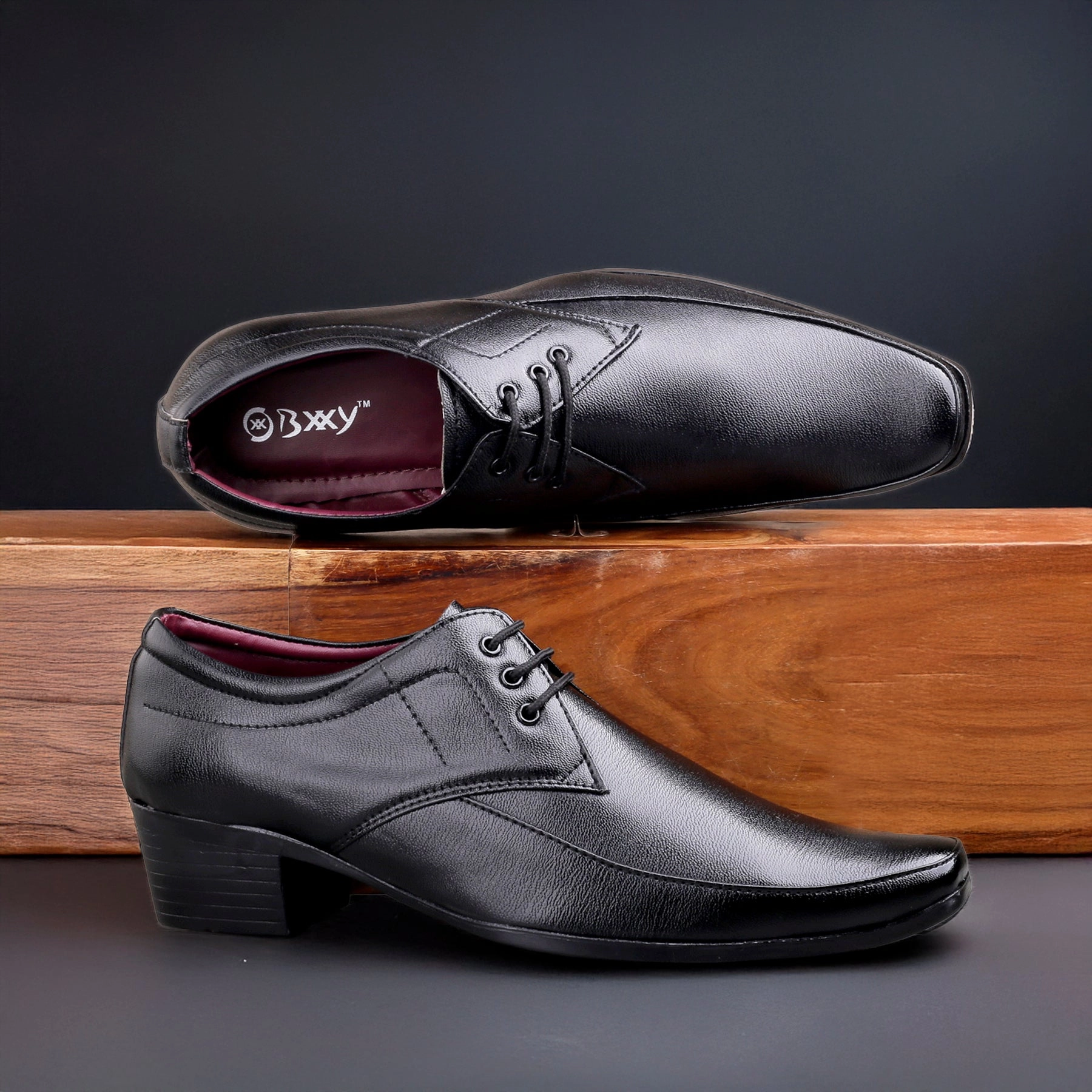 Men's Height Increasing Faux Upper Formal Derby Black Lace-Up Shoes Adidas Terrex Golf Shoes