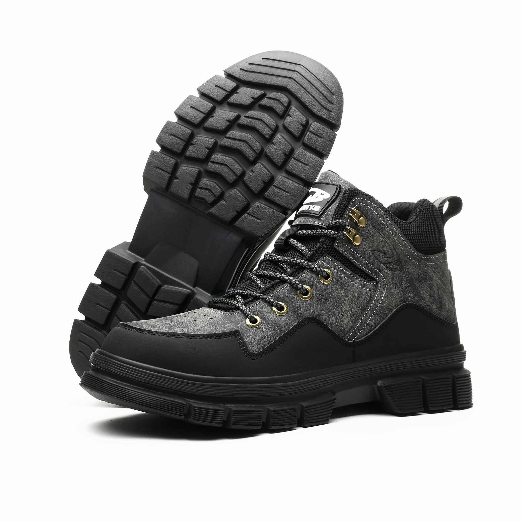 Men's Insulated Steel Toe Work Boots - Wear Resistant | B301 Best Waterproof Slip On Work Boots