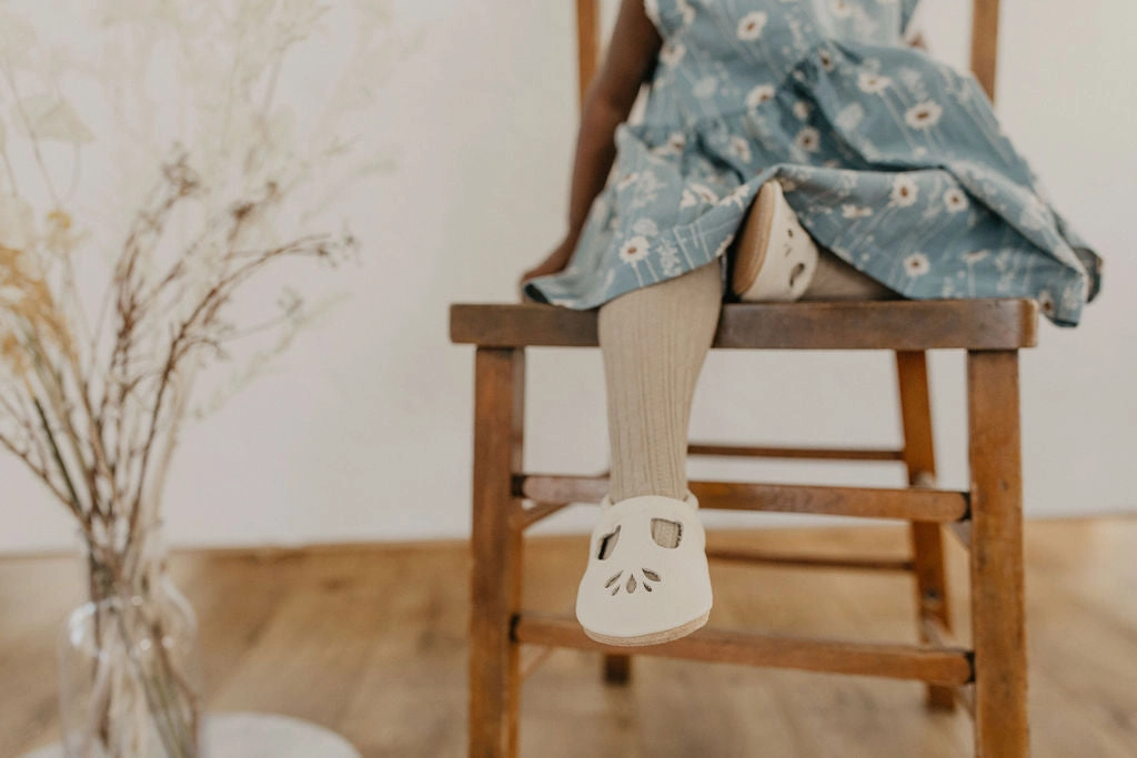 Milk LOTUS T-strap Shoes Baby and Toddler Boots Knee High Low Heel