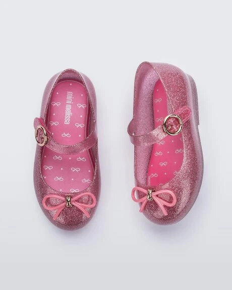 Asics Softest Shoe Mini & Melissa Sweet Love Flat - Pink Glitter