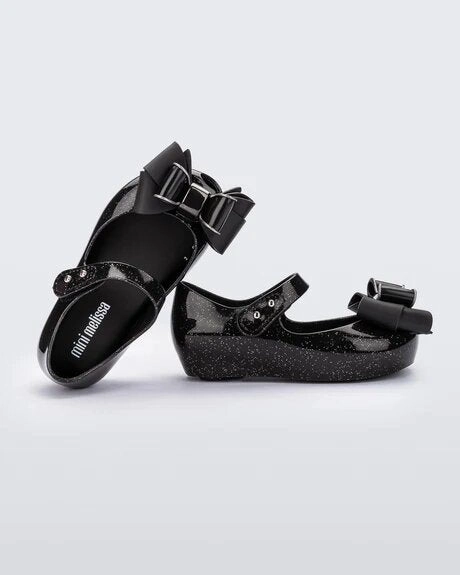 Mini & Melissa Ultragirl Sweet IX - Black Glitter Strawberry Asics Shoes