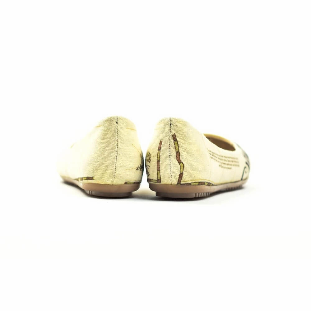 Wide Base Silver Shine Ballerinas Shoes 1146