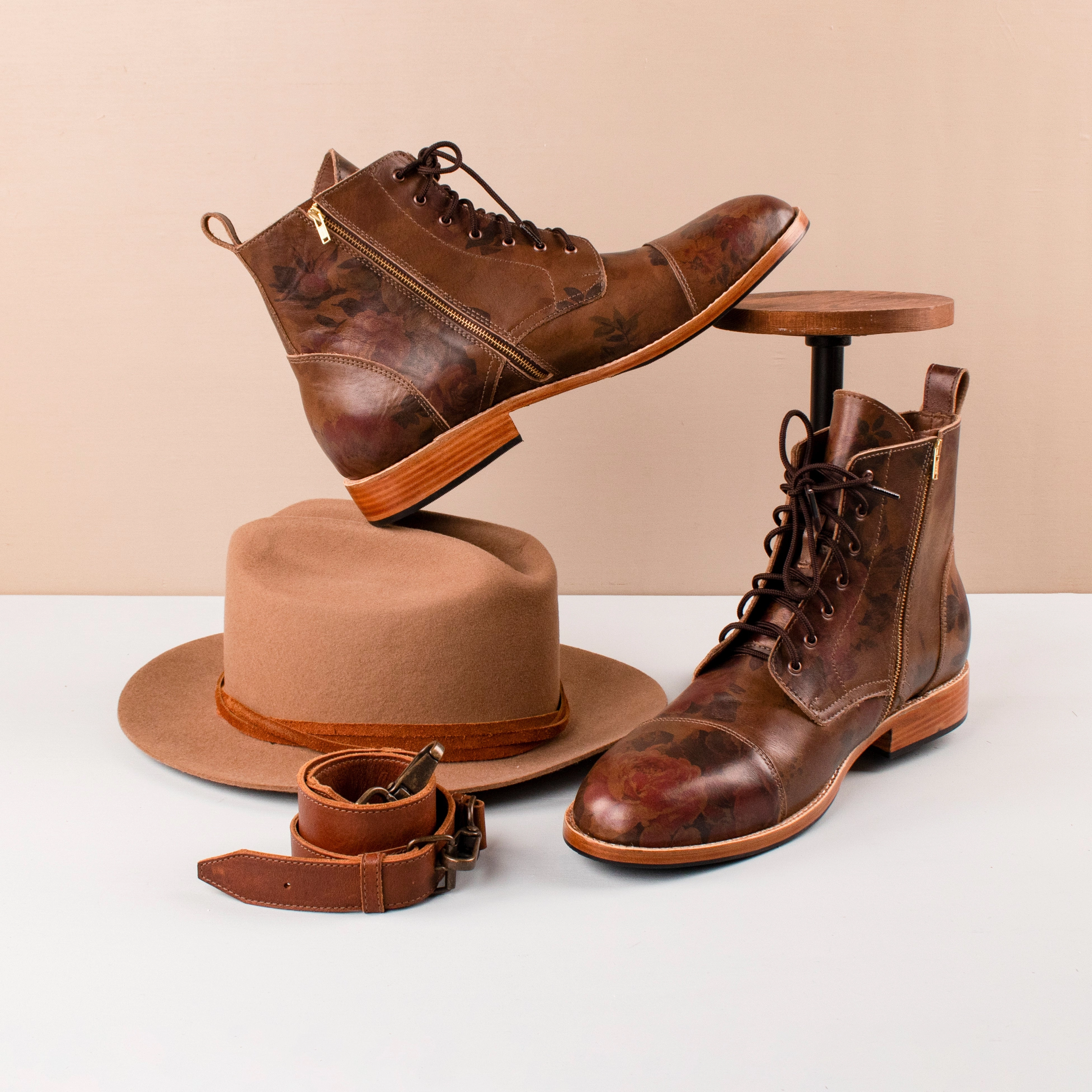 Air Cushion Work Boots MK221750 - Custom Leather Boots El Don Luxe [Men's Leather Boots]