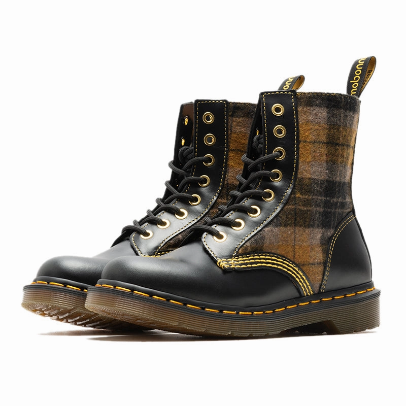 MOBONNIE QUEEN STUDIO HANDCRAFT 8 HOLE HIGH TOP PLAID WOMEN BOOTS Stetson Western Boots