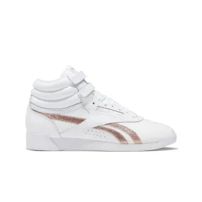 Fashion-Forward Look Versatile Step REEBOK GW9657 F/S HI WMN'S (Medium) White/Rose Gold Leather Lifestyle Shoes