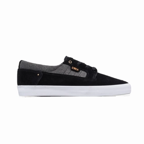 CIRCA LANCER-BKIG LANCER MN'S (Medium) Black/Ink/Gold Canvas Skate Shoes Airy Lining Ground Force