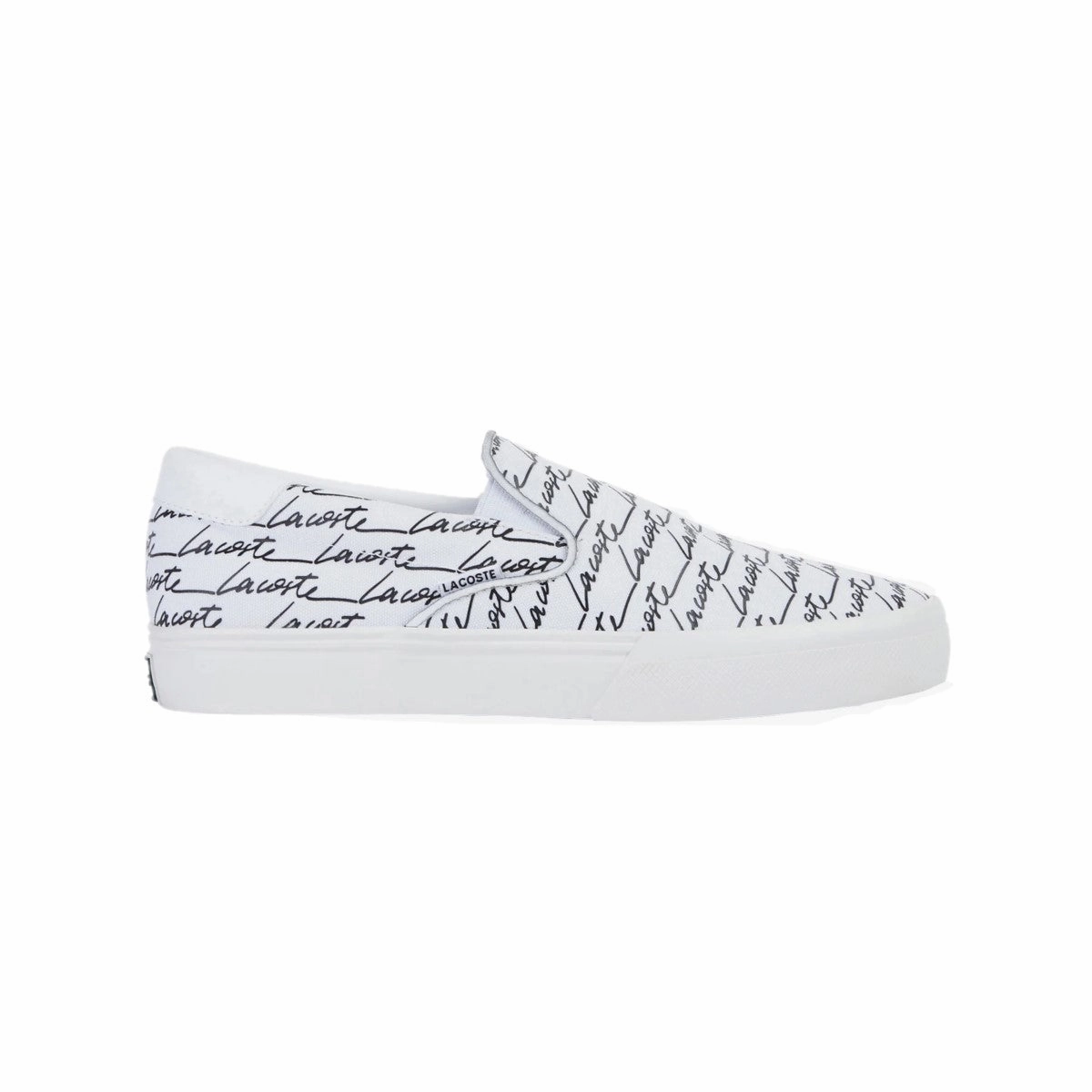 LACOSTE 7-43CMA0050147 JUMP SERVE SLIP MN'S (Medium) White/Black Canvas Lifestyle Shoes Happy Move