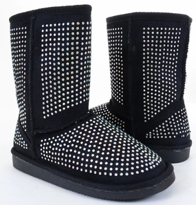 Lone Cone Rain Boots Reviews Fur Rhinestone Faux Shearling Black Round Toe Women's Boot