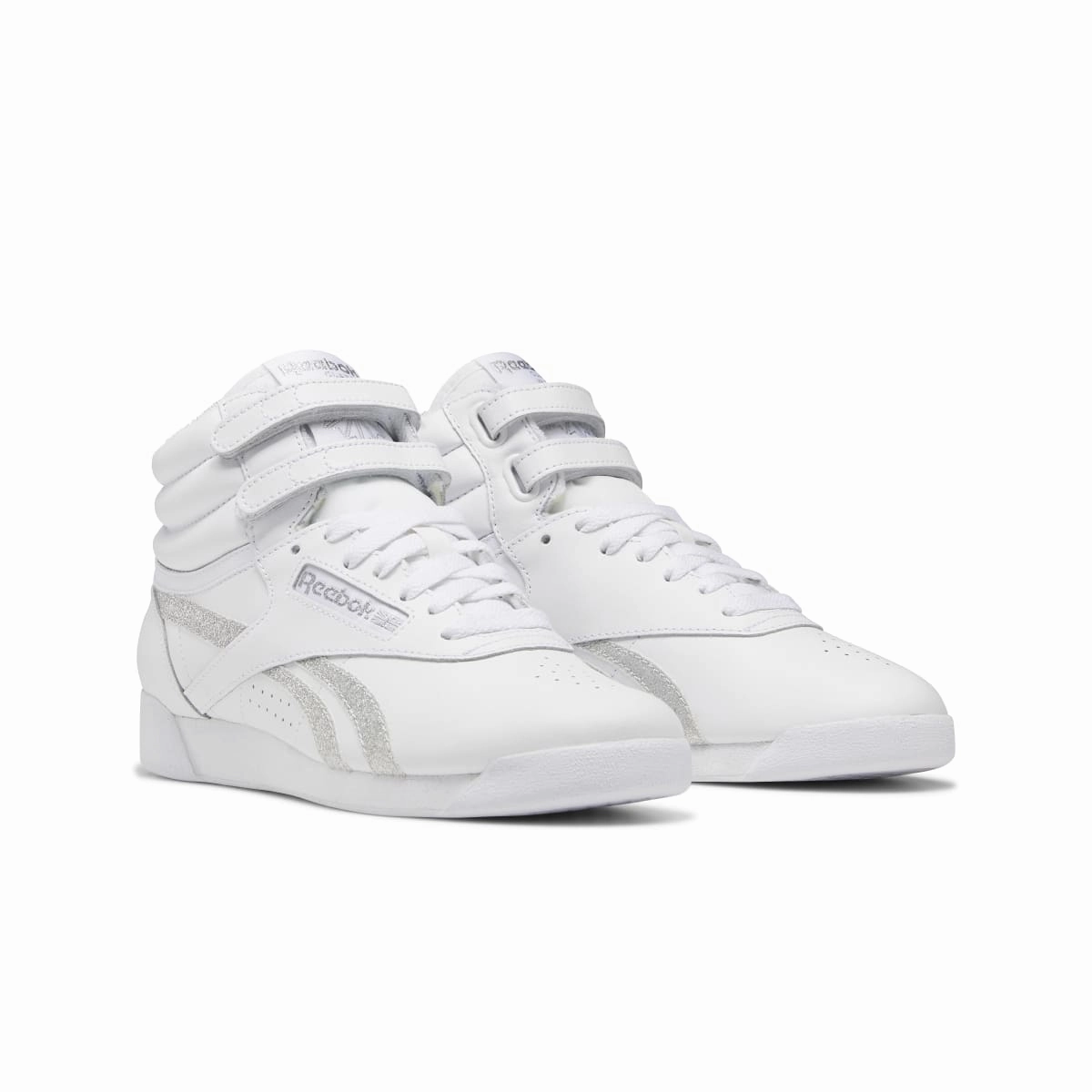 Port Run REEBOK GX2232 F/S HI WMN'S (Medium) White/Silver Leather Lifestyle Shoes