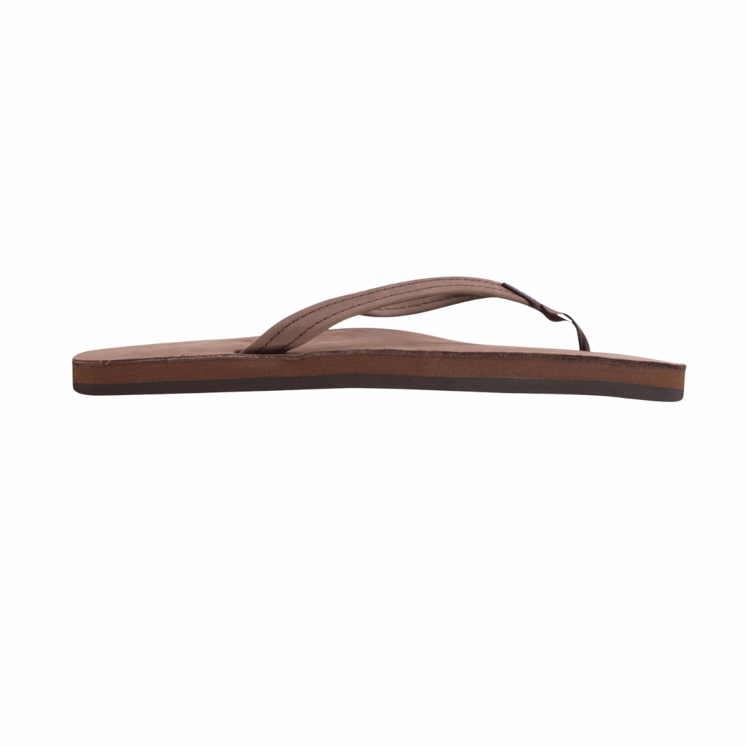 Chic Simplicity RAINBOW 301ALTSNW/EXPR SINGLE LAYER WMN'S (Medium) Expresso Leather Strap Sandals