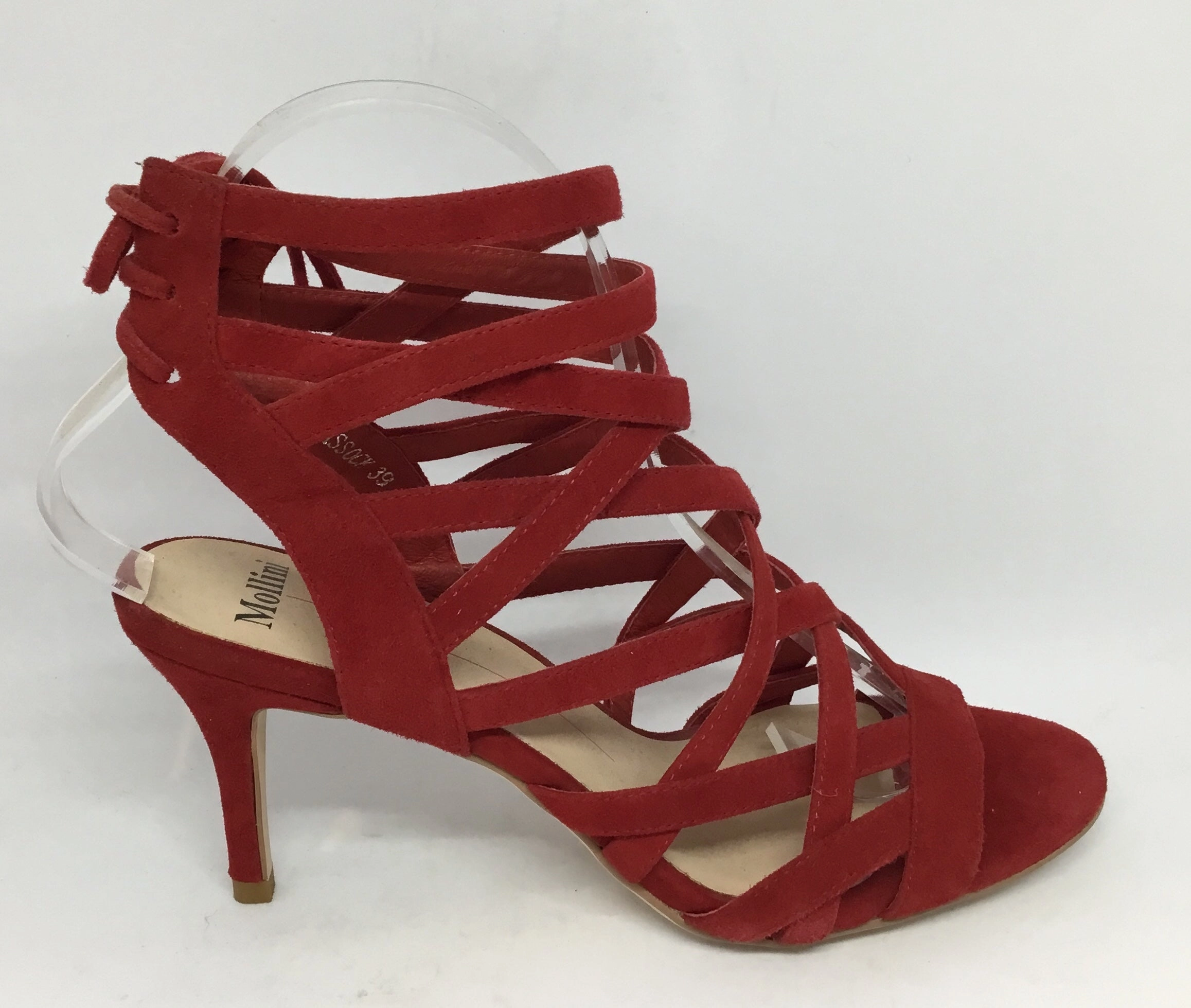 Party Guard Wedding Pumps Mollini Cassock Red Suede Leather Heel
