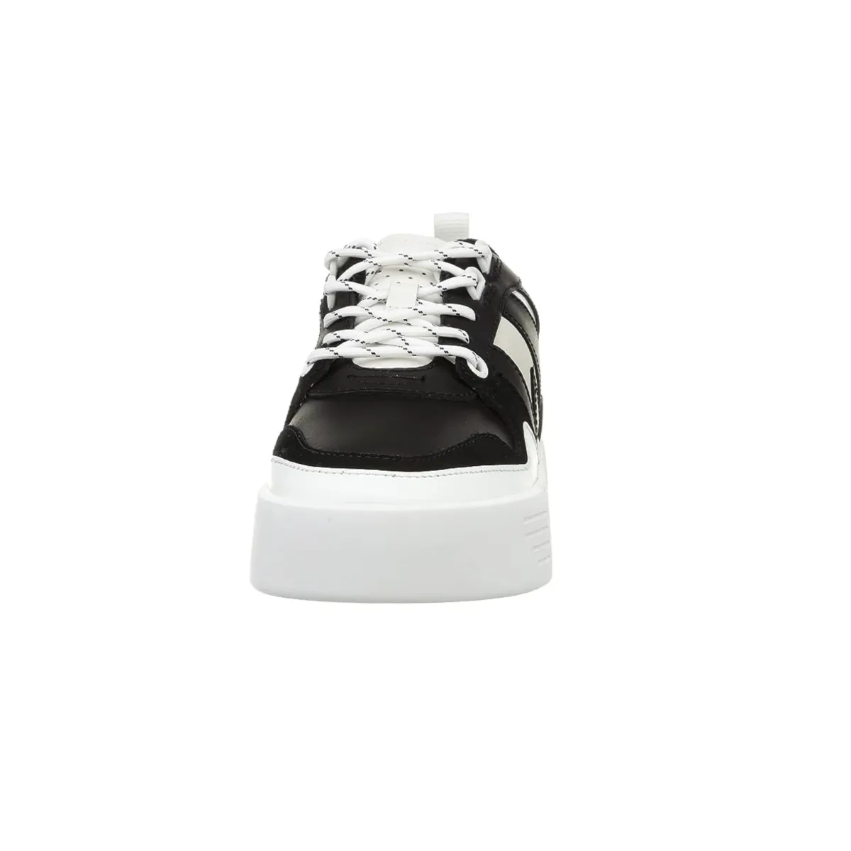 LACOSTE 7-44SFA0112312 L002 222 WMN'S (Medium) Black/White Leather Lifestyle Shoes Wish Mood mesh construction