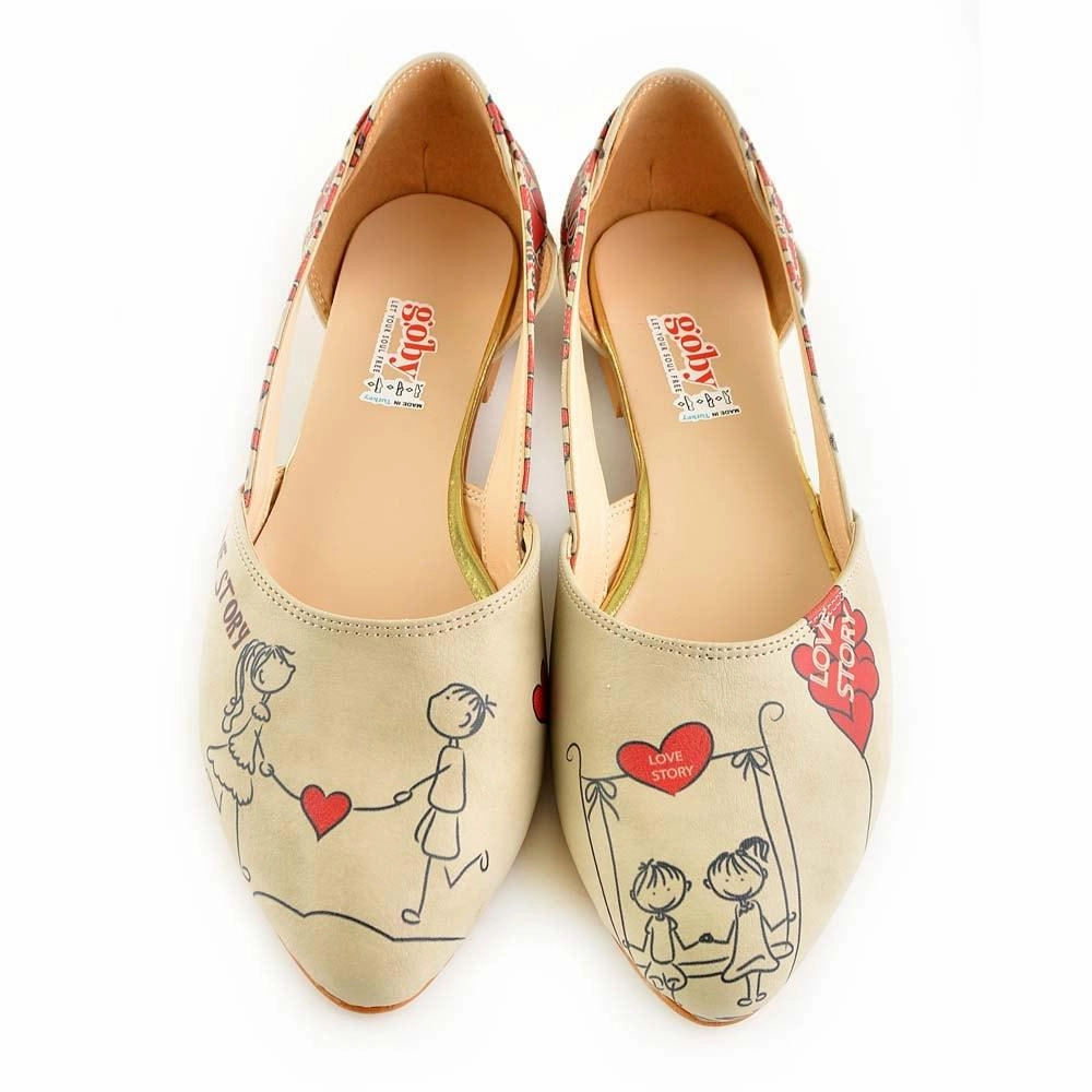 Couple in Love Ballerinas Shoes OMR7002 Harbor Mood