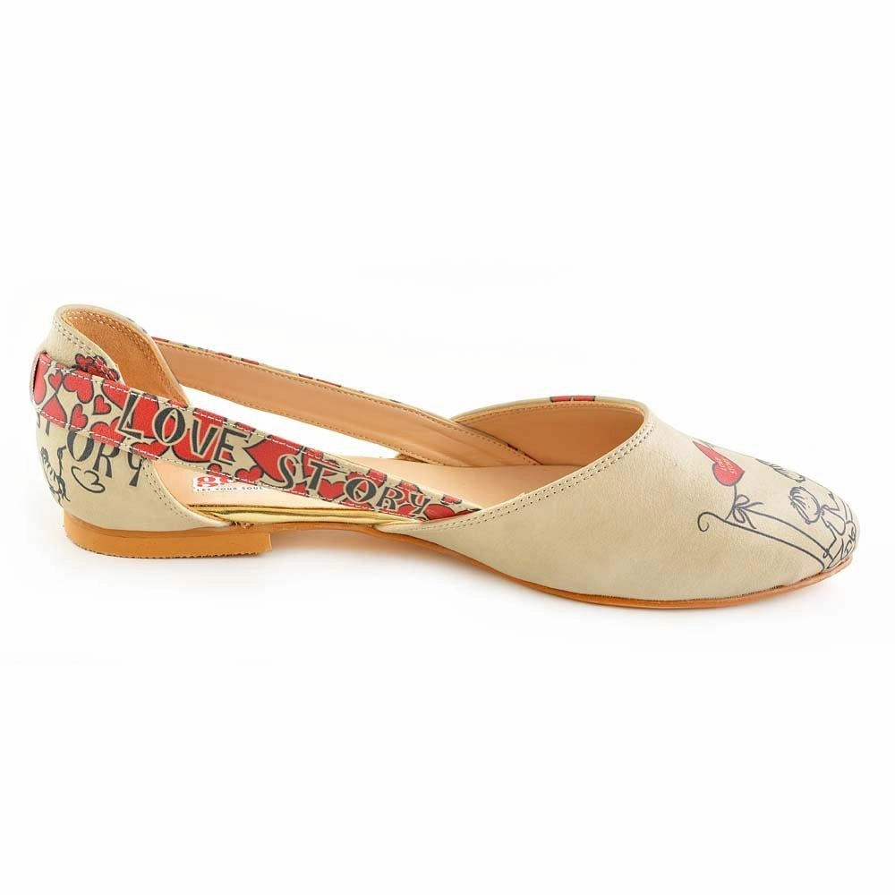 Couple in Love Ballerinas Shoes OMR7002 Wide Base