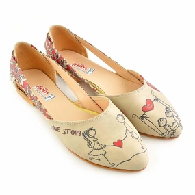 Style Pop Couple in Love Ballerinas Shoes OMR7002