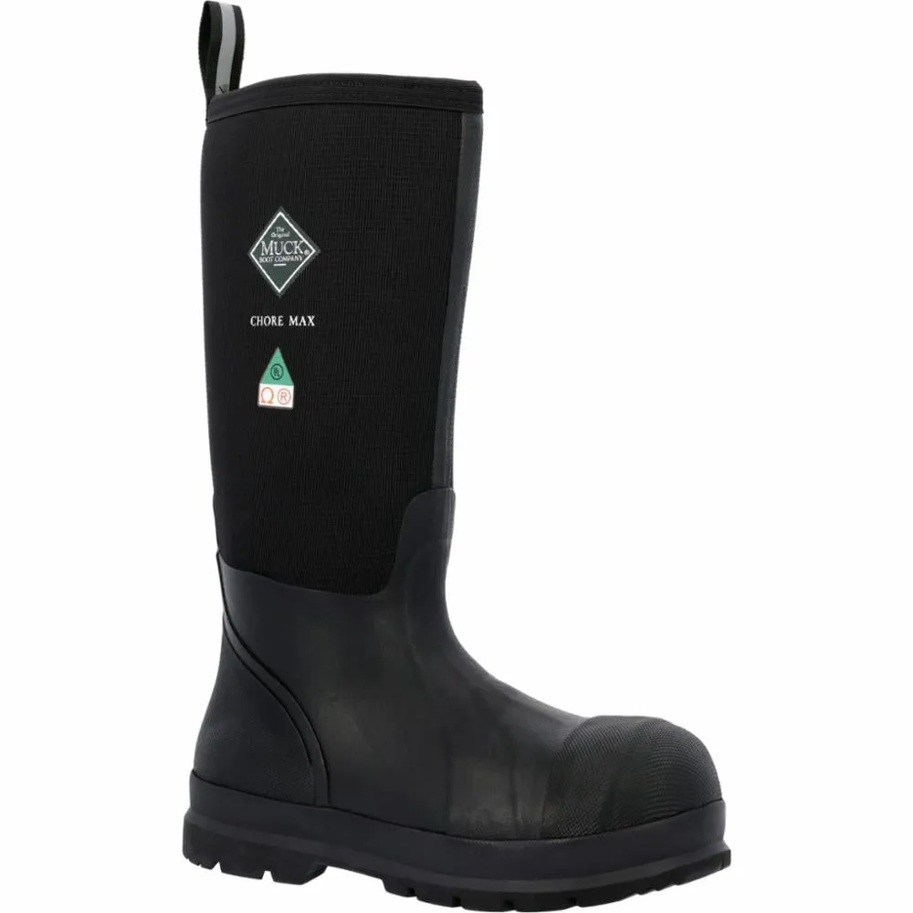 Sheepskin Lined Rain Boots Muck Footwear  Men's Chore Max Comp Toe Csa Chore Black M