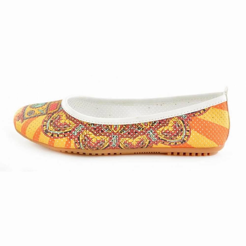 Swift Glide Bright Gold Ballerinas Shoes GRDB103