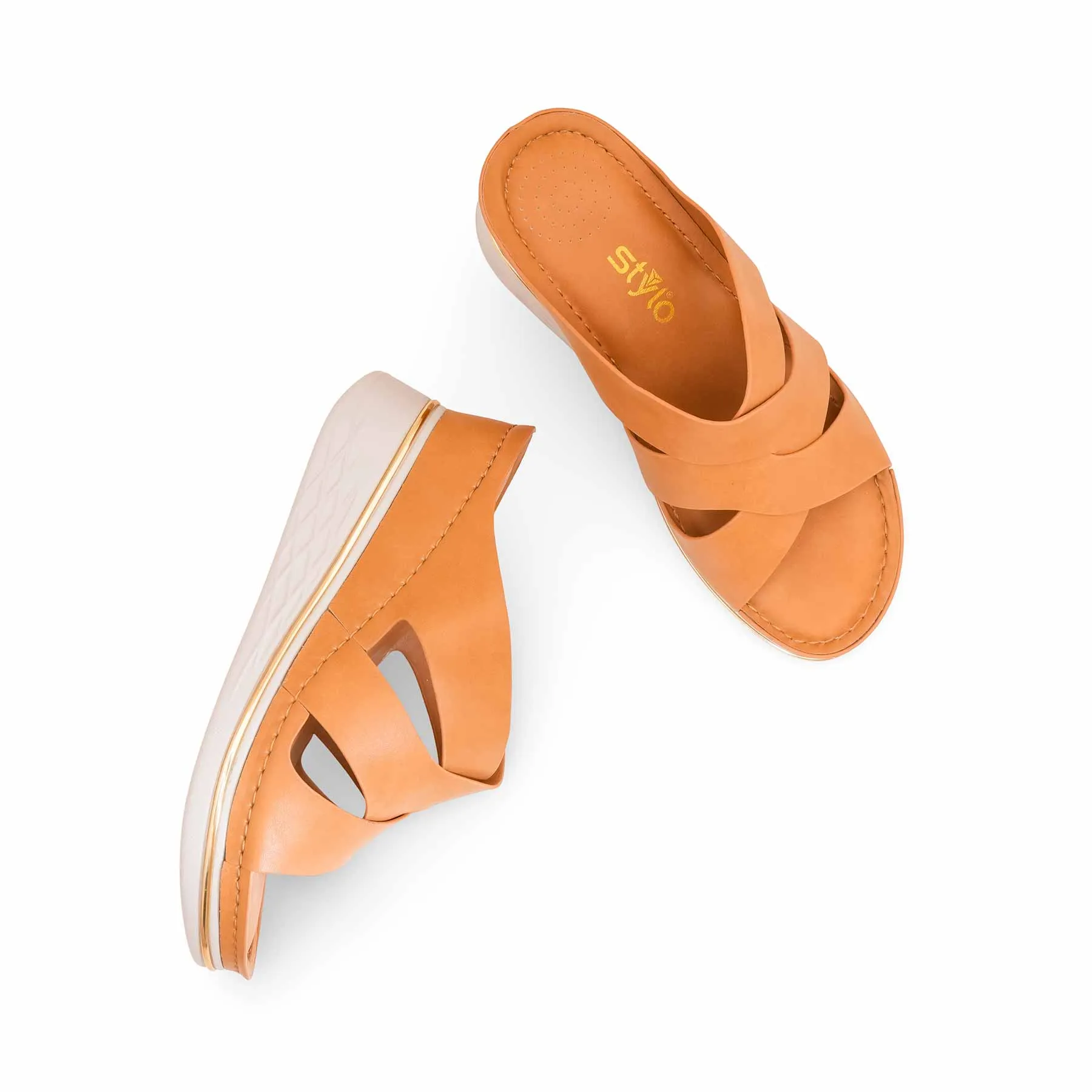 Mustard Formal Women Slipper PU0703 Hedgehog In Slippers