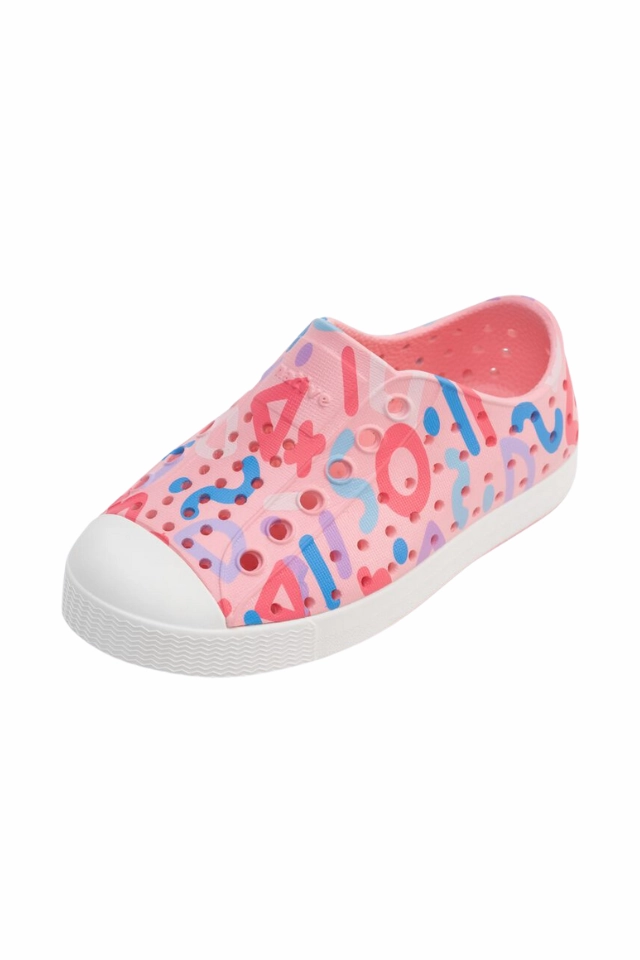 Adidas Mesh Tennis Shoes Native Jefferson Sugarlite Print Child - Princess Pink/Shell White/Apricot Dazzle Squiggle