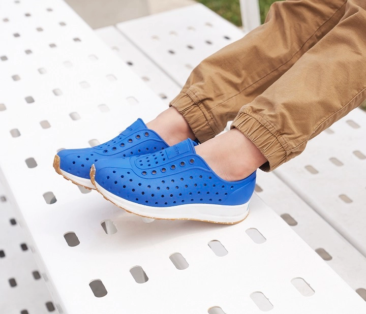 Native Shoes Child Robbie Sugarlite - Victoria Blue / Shell White Saucony Vs Asics