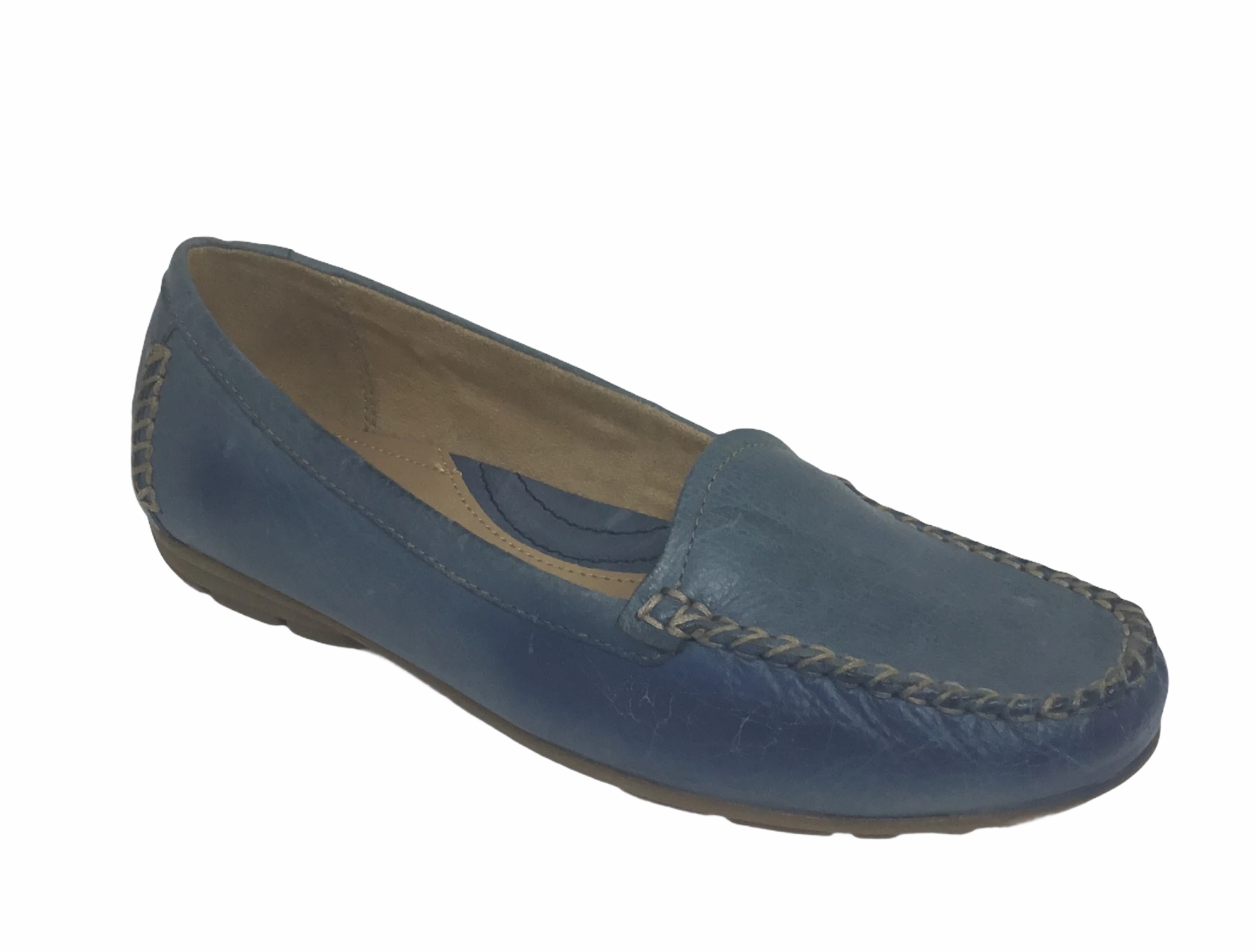 Commuter Friendly Break Run Naturalizer Kellyn Classic Navy Leather Loafer Moccasin