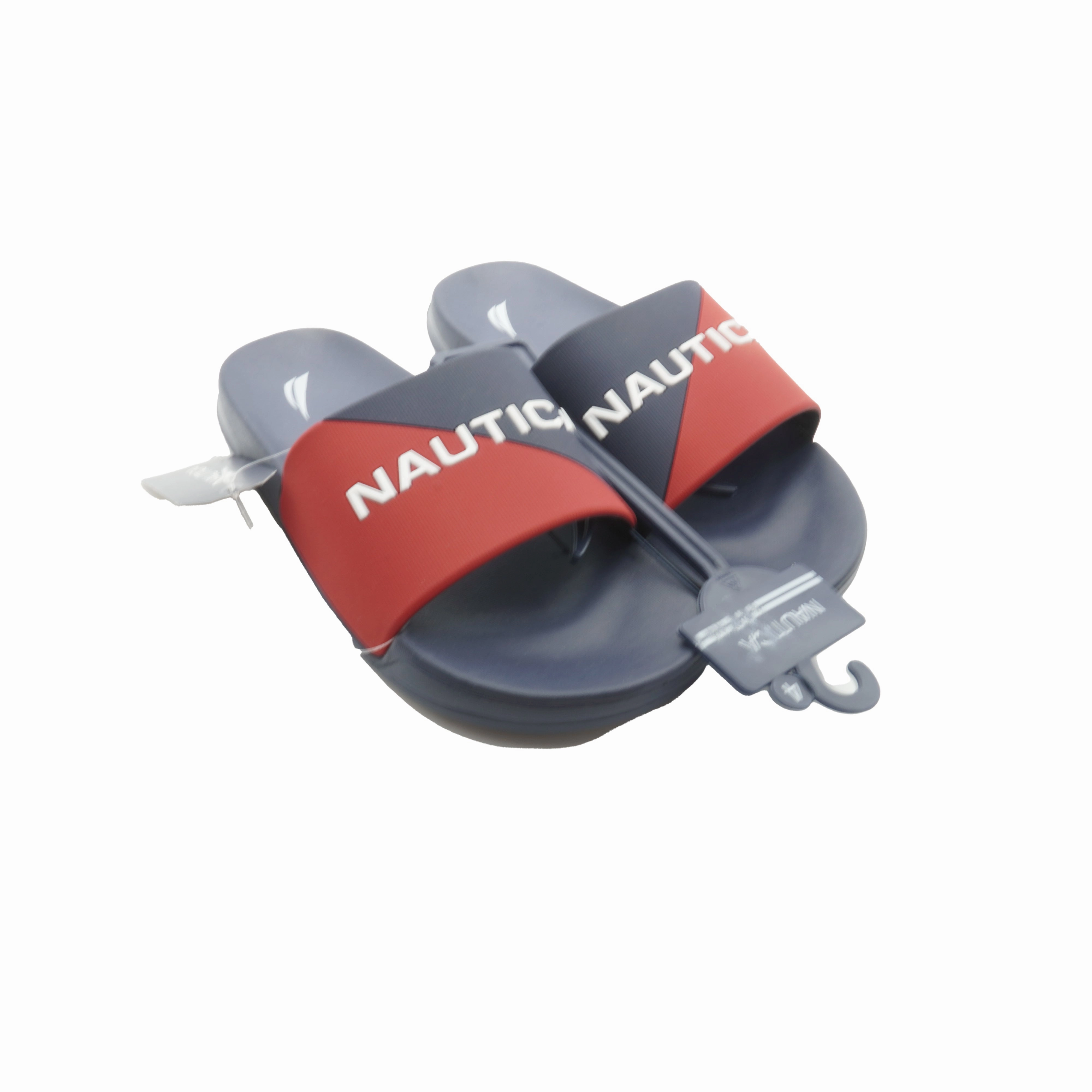 Glass Slippers Butterfly Bush Nautica Kid's Youth Slip On Slide Sandals Navy Blue Red Size 4