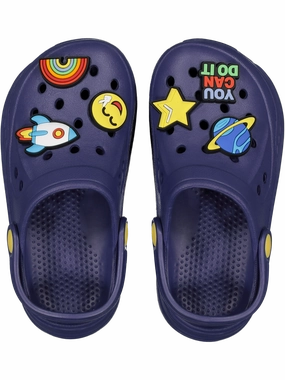 Navy Moulded Sandals With Charms Sandals Exuma Bahamas