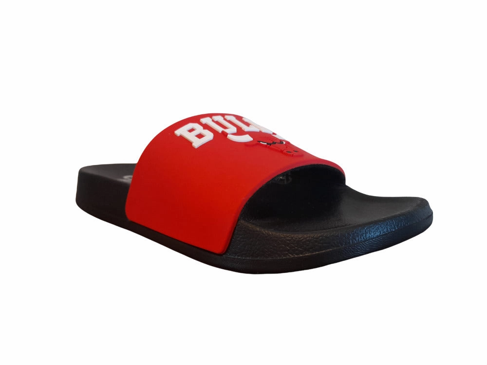 NBA Chicago Bulls Kids Red Unisex Sliders Sandals Whisper Sandals