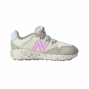 NEW BALANCE IDCRGLS INF'S (Medium) Rain Cloud/Summer Sky/Light Peony Synthetic Running Shoes Forest Path
