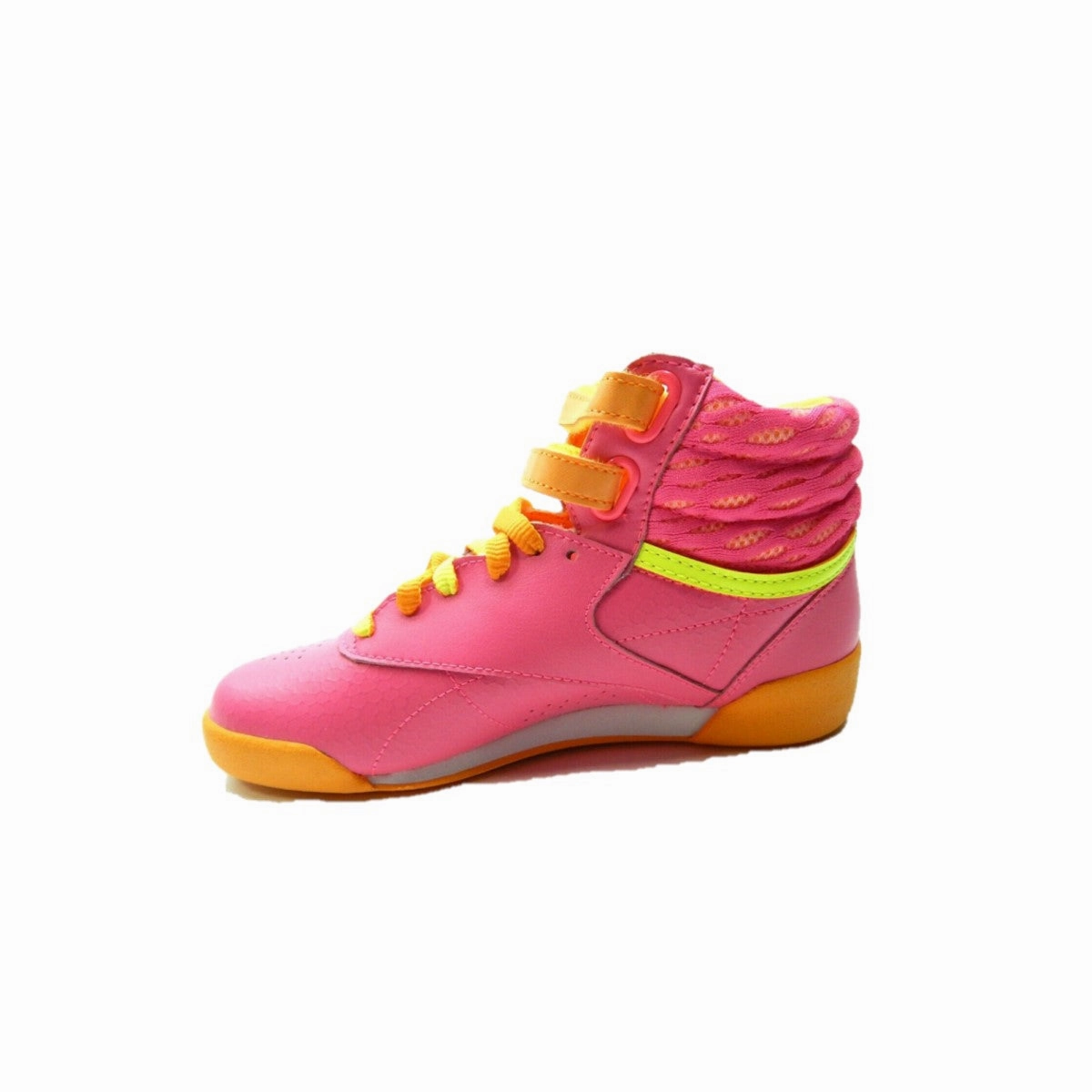 Soft Support REEBOK M46765 F/S HI JR'S (Medium) Pink/Orange/Yellow/White Leather Lifestyle Boots