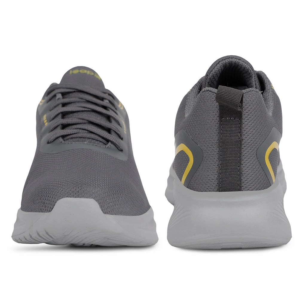 Leap7x Sports Dark Grey Running Shoes For Mens KOOPER-1E By Liberty Best Running Trainer Shoes