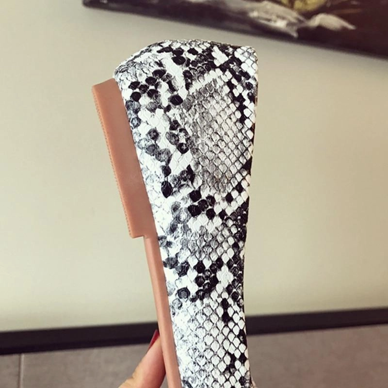 Aldo Loafers New Arrival  Women's Loafers Women Flat Heel Shoes Snake Print Slip-On Pointed Toe Causal Shoe