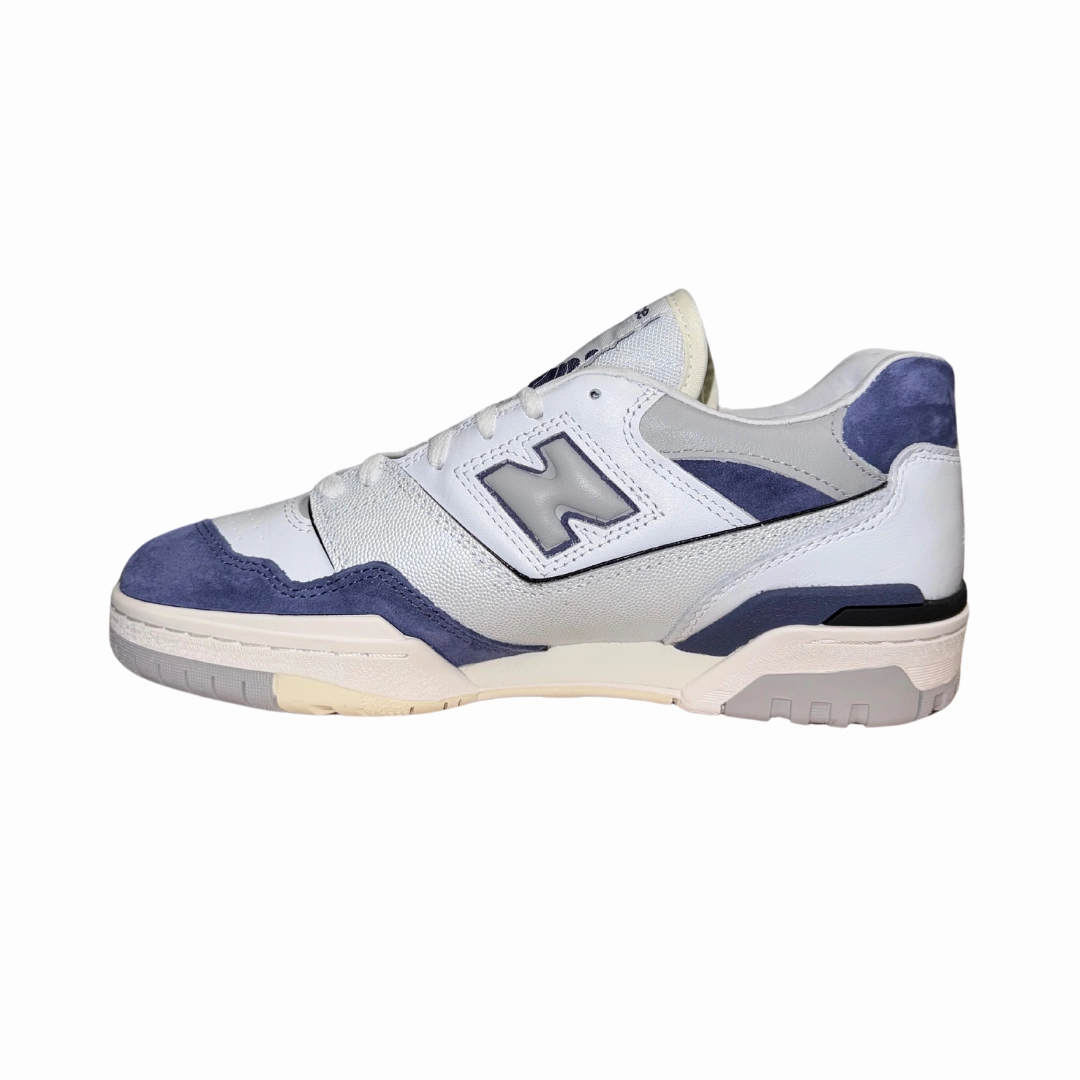 Action Ready NEW BALANCE BB550BWG 550 RETRO HOOPS MN'S (Medium) White/Blue/Grey Leather, Synthetic & Mesh Basketball Shoes