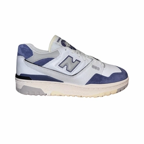 NEW BALANCE BB550BWG 550 RETRO HOOPS MN'S (Medium) White/Blue/Grey Leather, Synthetic & Mesh Basketball Shoes All Purpose Blossom Hike