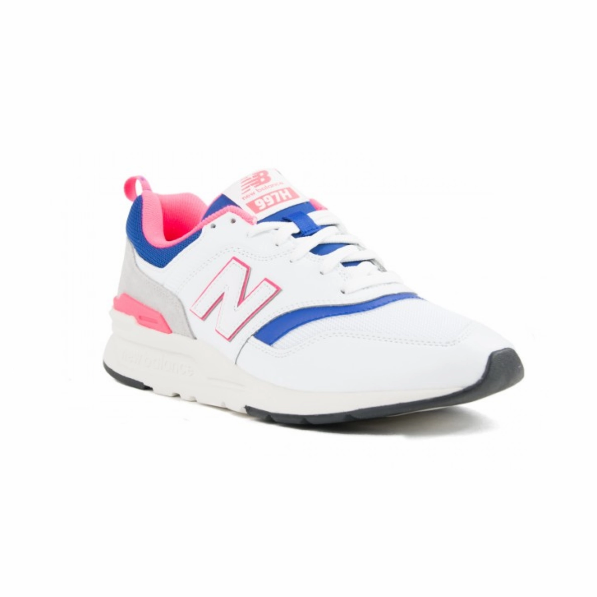 NEW BALANCE GR997HAJ 997 JR'S (Medium) White/Blue Leather & Mesh Lifestyle Shoes Dog Run Sunrise Run