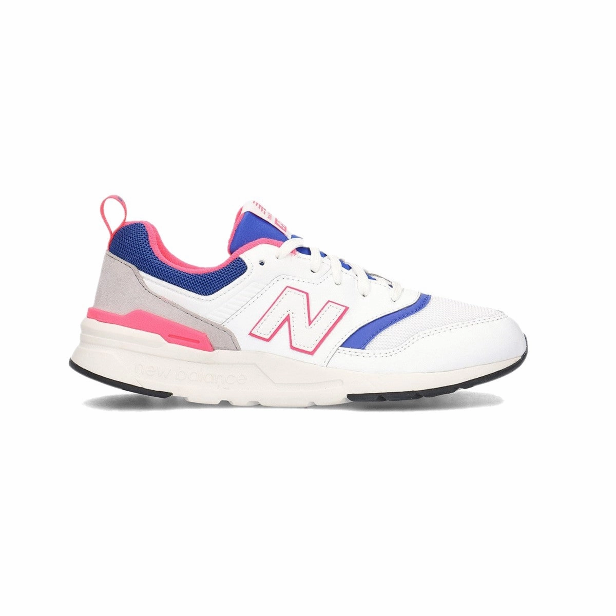 Breathable Shoes Generic kids' shoes NEW BALANCE GR997HAJ 997 JR'S (Medium) White/Blue Leather & Mesh Lifestyle Shoes