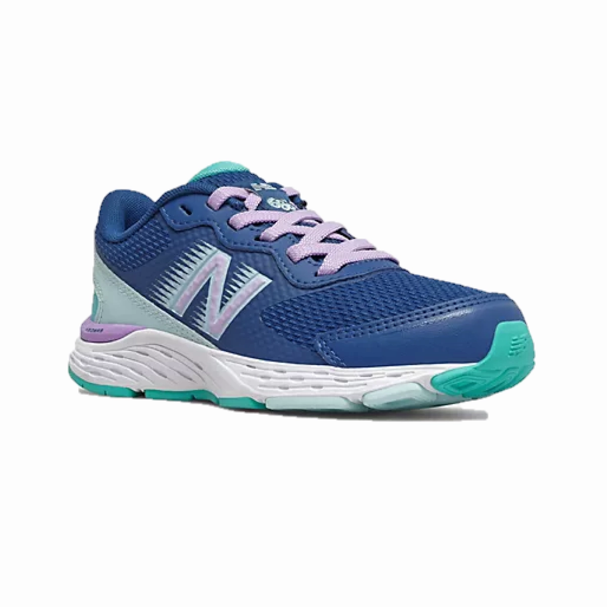 Stability control Exclusive Design NEW BALANCE YP680CW6 680 v6 JR'S (Wide) Captain Blue Leather & Mesh Running Shoes
